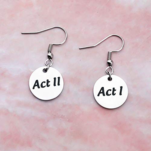 AKTAP Theatre Dangle Earrings Director Actor Jewelry Act I Act II Earrings Gift for Theater Lovers3