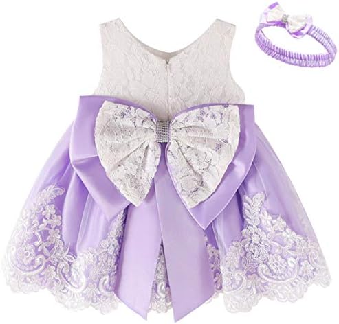 5T Dresses for Girls Size 4 Christmas Party Dress for Toddlers Size 5 Embroidered Sleeveless Special Occasion Dress Purple Father and Daughter Dance Dress Prom Dresses for Girls (Purple 110)