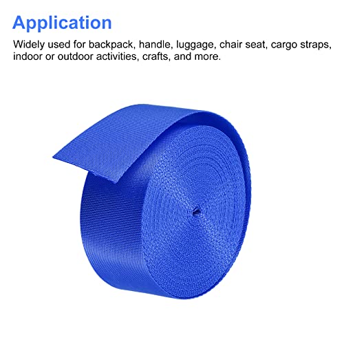 Image of Nylon Webbing Strap, 10 Metres, 1 inch /1.5 inch /2 inch Width, 0.7 mm Thickness (Royal Blue, 1.5 inch)