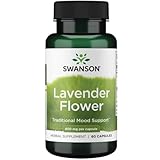 Swanson Lavender Flower - Herbal Supplement Promoting Traditional Support - May Promote Relaxation & Steady Nerves - (60 Capsules, 400mg Each)
