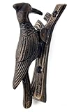 Woodpecker Cast Iron Antique Door Knocker for Front Door Vintage Door Knocker with Mounting Hardware Decorative Door Knockers