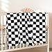 GreatBba Plush Checkered Baby Blanket for Boys Girls Nursery, 30