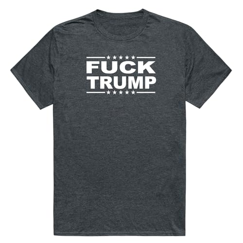 Political Tees Fuck Trump H.Charcoal L Heather Charcoal
