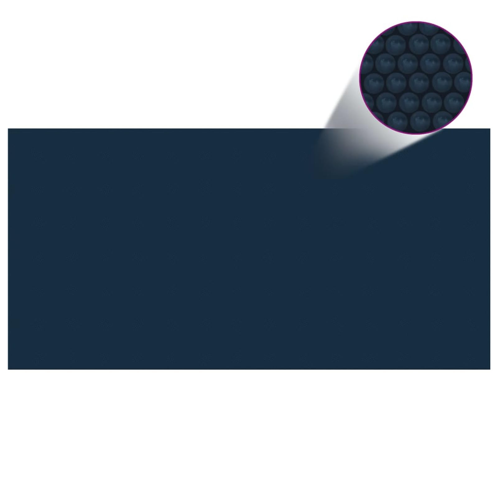 Tidyard Film Solaire pour Piscine, Bâche à Bulles PE Extra Épais 110 µm, Chauffe l'Eau jusqu'à 1°C, Réduit l'Évaporation et la Consommation de Produits Chimiques, 488 x 244 cm, Noir et Bleu