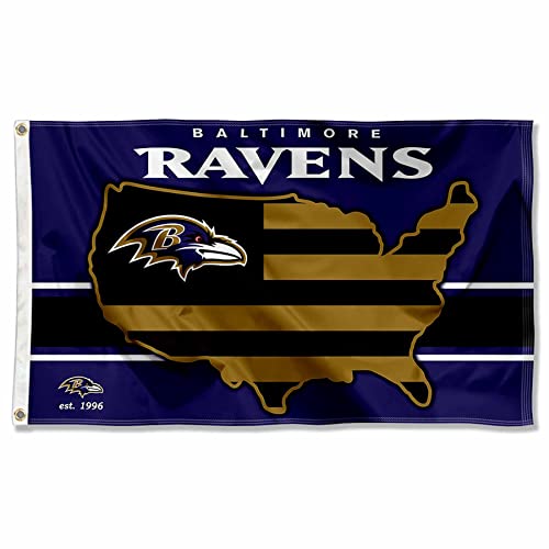 WinCraft Baltimore Ravens Nation USA American Country 3x5 Flag