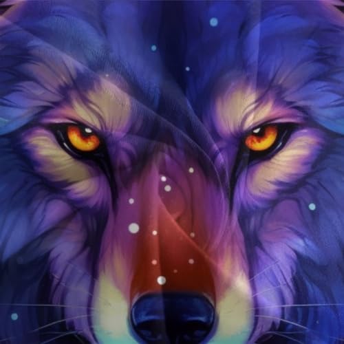 Parure de lit loup 135x200 cm en microfibre douce haute densité - 7