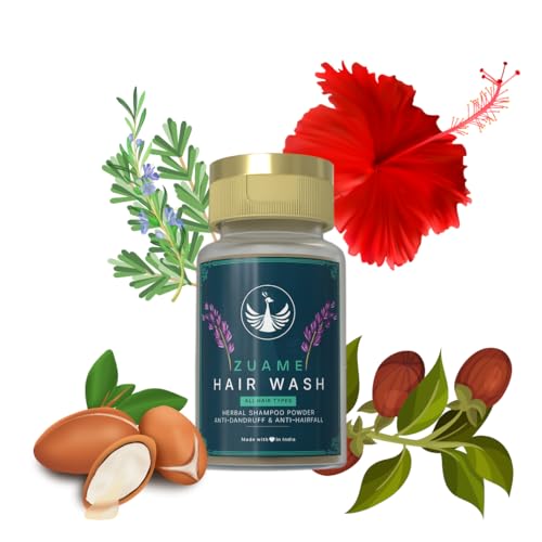 Hair Wash Powder Ayurvedic Doctor Recommended Herbal Shampoo for Hair Fall Control & Dandruff Removal | Certified Organic Natural Shampoo | Sulfate, Paraben, Silicone Free | For Men & Women 45g