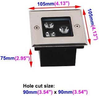 3W LED RGB Color Changing Outdoor Buried Spot Light Square Fixture Underground Lamp