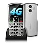 artfone A400 Argent - 4G Téléphone Senior Portable Débloqué avec Grandes Touches丨Volume très fort丨Bouton SOS丨une caméra de 2MP丨1800mAh Batterie丨Lampe Torche et Station de Charge丨écran de 2.4" 丨FM