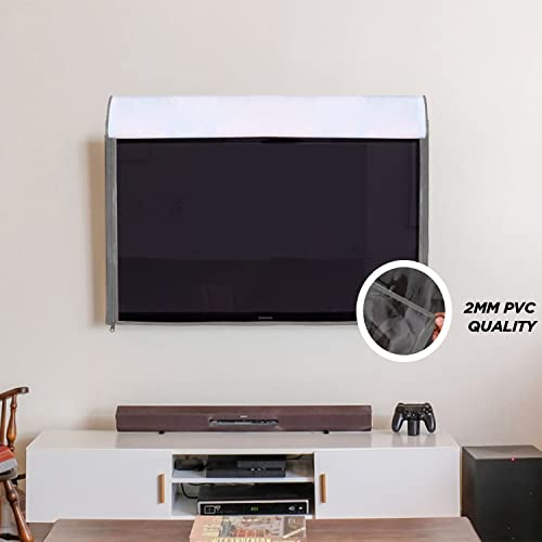 Image of Transparent LCD /LED T.V Protector Cover with Zipper Enclosure for 32 Inch Suitable for All Major Brand & Model (Color-Black, Size-29x3x19 Inches)