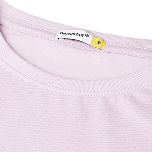 Image of Bewakoof Women's Typography 100% Cotton T-Shirt - Boyfriend Fit, Round Neck, Half Sleeves