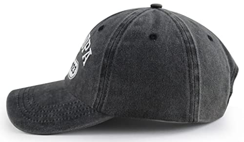 Image of New Grandpa Gifts for Men, Funny Grandpa Est 2025 Hat, Adjustable 3D Embroidered Best Grandfather Gift Baseball Cap