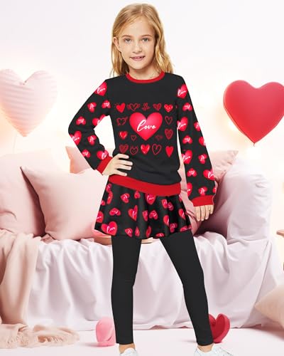 Image of Toddler Kid Girl Clothing Set Outfit Long Sleeve Top, Unicorn Print Pantskirts Fall Winter Outfit Set