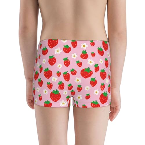 Boys' Cotton Boxer Brief Soft Underwear-Hand Drawn Strawberry3