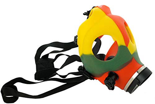 Silicon Gas Mask Smoking Solid Rasta Color