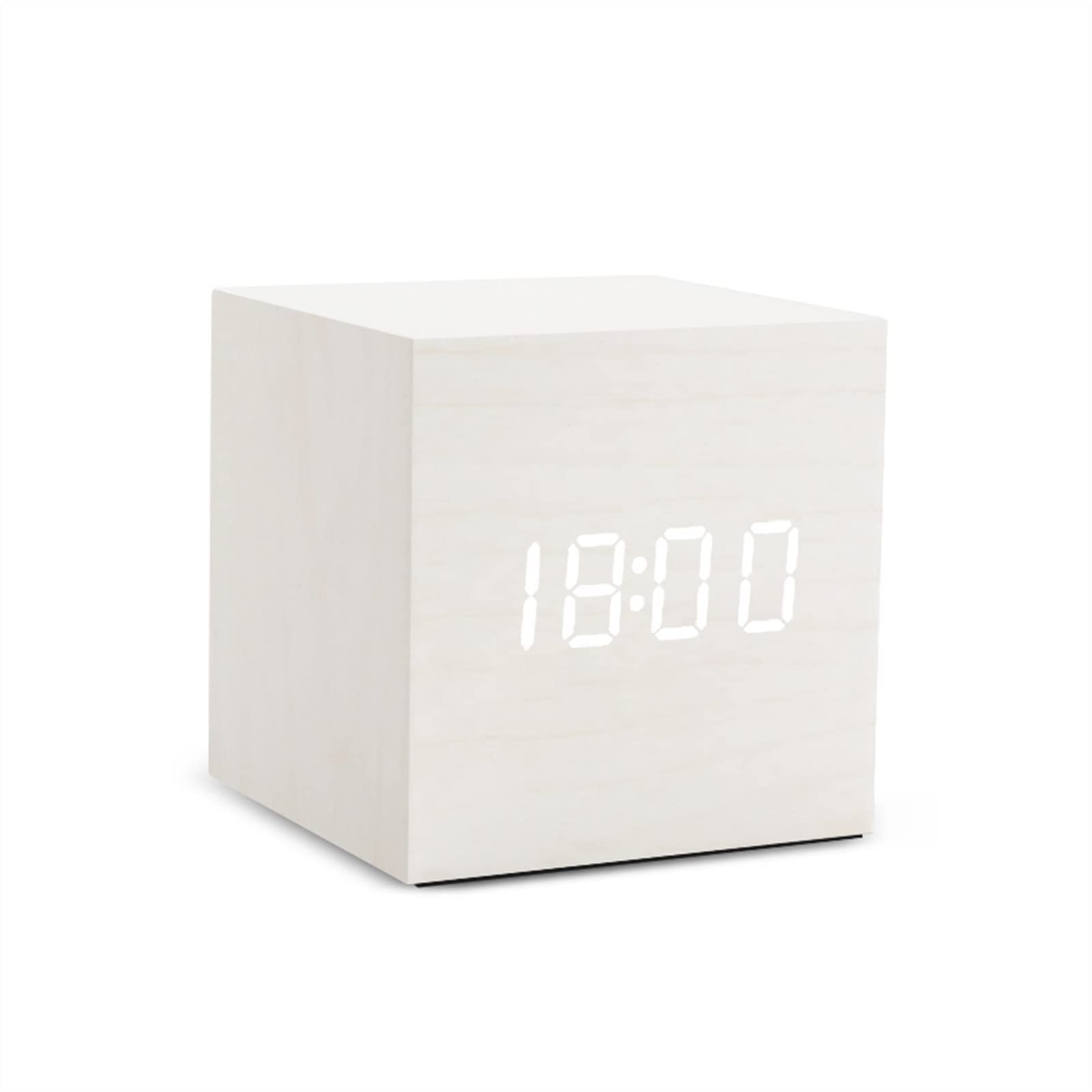 Relojes de escritorio electrónicos con control de voz y pantalla LED de madera 8