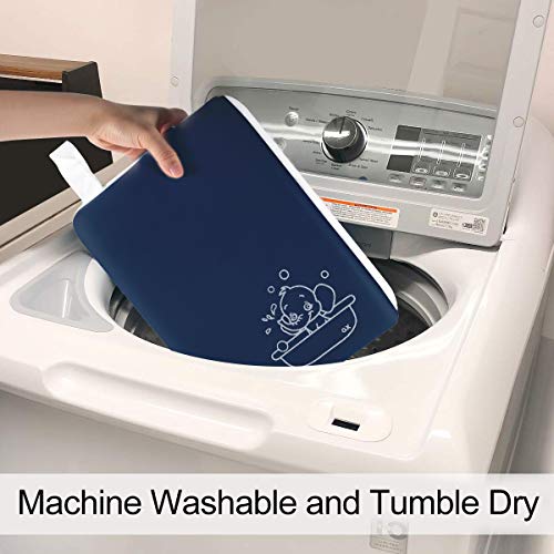 Image of Bath Kneeler Pad - 1.5inch Thick Bath Kneeling Mat Non-Slip Rubber - Large Safety Bathtub Kneeling Pad for Baby Bathtime, Garden Work, Exercise - Foldable Child Bath Tub Mat for Parents - Royal Blue