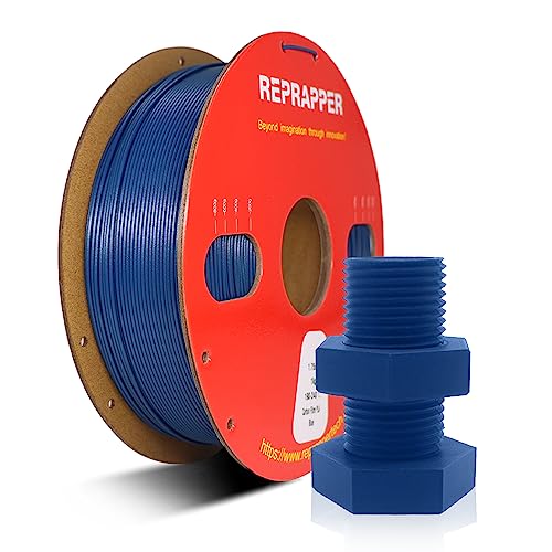 Image of Reprapper Blue Carbon Fiber Filament, Toughness PLA Filament 1.75mm (± 0.03mm), Carbon Fiber Blue PLA 1KG Cardboard Spool (2.2lb) for 3D Printer Filment f75mm 2.2lb (1kg)