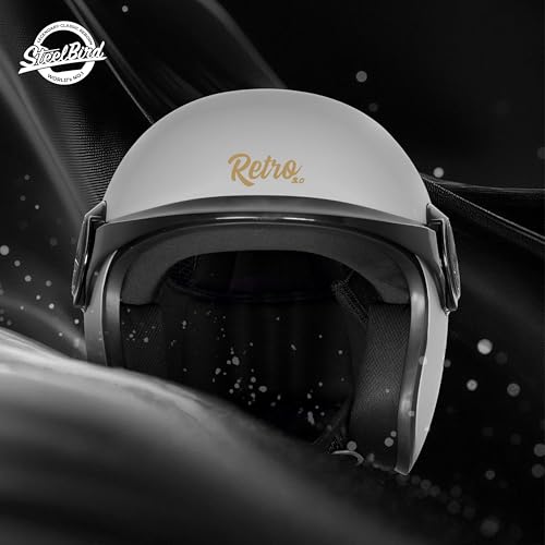Image of Steelbird SBH 65 Retro 3.0 DOT and ISI Certified Open Face Helmet for Men and Women