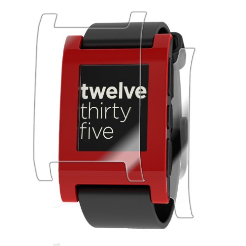 IQShield Full Body Skin Compatible with Pebble E-Paper Smartwatch, Includes LiQuidSkin Clear (Full Coverage) Screen Protector HD and Anti-Bubble TPU Film