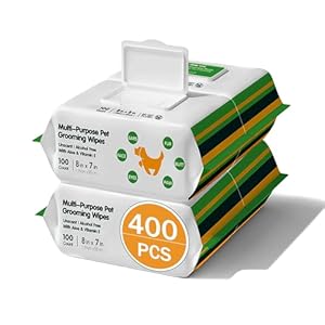 400 Unscented Dog Wipes for Paws and Butt Large Thick Puppy Wipes for Dogs Face and Body Dog Wipes Cleaning Deodorizing Cat Wipes Cleaning Fur and Butt Big Doggie Wipes Doggy Wipes Bum Dog Ear Wipes