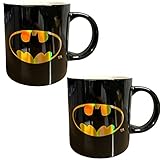 Producto con licencia oficial Batman Classic Logo brillante holográfico - Taza de té con licencia oficial (2 tazas)