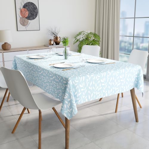 Image of Encasa XO Dining Table Cloth 6 to 8 Seater, Printed Tablecloth 56 inchx91 inch