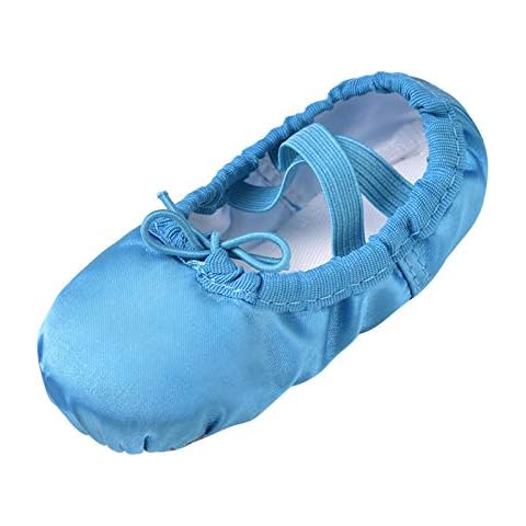 STELLE Zapatillas de ballet para niñas con suela dividida con cinta Cover