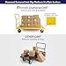 Platform Cart Industrial Dolly Cart 3300LB Heavy Duty 60” x 30” Platform Hand Truck Push Cart Super Heavy Duty Diamond Plate Commercial Flatbed Cart with 8'' Moving Swivel Wheels (Yellow)