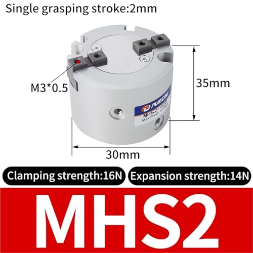 Vérin pneumatique de précision MHS2 80D à deux doigts parallèles - 3