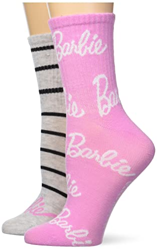 Barbie Women's Classic 2 Pack Mid Crew Socks - image 1