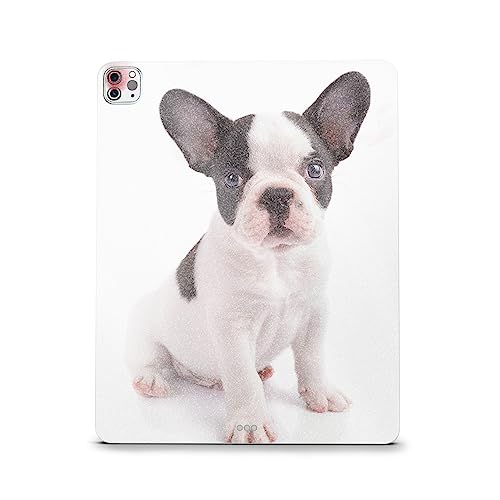 Image of MightySkins Carbon Fiber Skin Compatible with Apple iPad Pro 12.9 inch M2 6th Gen (2022) Full Wrap Kit - Furry Frenchie | Protective Durable Textured Carbon Fiber Finish | Easy to Apply | Made in The USA