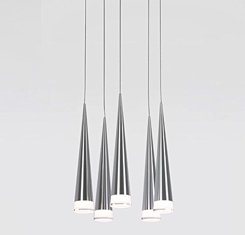 LightInTheBox Pendant Light Fixtures Ceiling Mount 5-Light Pendant Ceiling Fixture Modern Chrome Chandelier Raindrop Lamp White Metal Acrylic for Living Room Dinning Room Bedroom