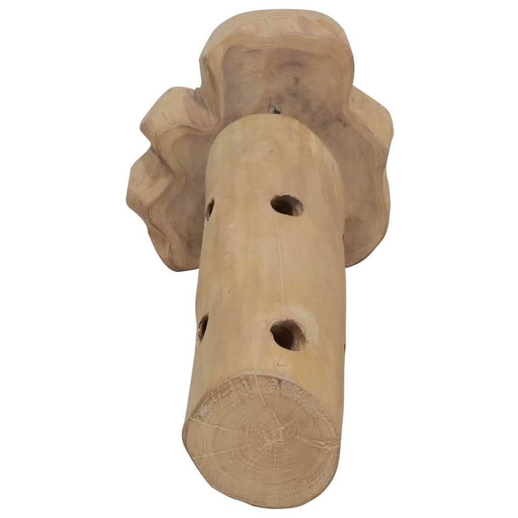 Portabottiglie per 8 bottiglie in legno massiccio di teak, 40 x 30 x 80 cm, fatto a mano, stabile, con ferro, portabottiglie per cucina, sala da pranzo, soggiorno, elegante conservazione e