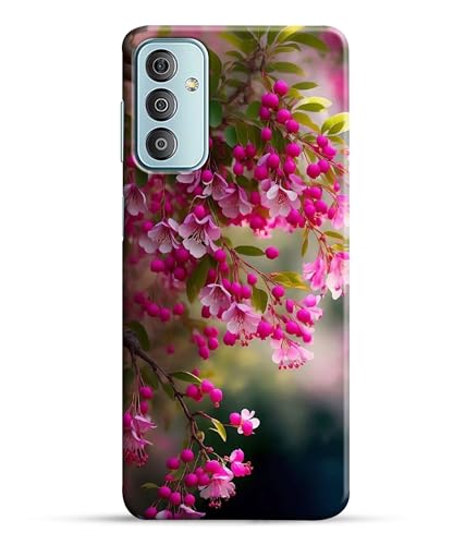 Image of Pink Floral Flowers Printed Hard Back Case Cover Compatible for Samsung Galaxy F23 5G | Samsung M23 5G (Multicolor) - D1662