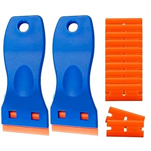 Fousenuk Kunststoffspachtel Set, 2 Stück, 100 Klingen