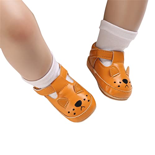 Summer and Autumn Comfortable Infant Toddler Shoes Cute Sheep Puppy Children Mesh Toddler 5 Shoes Boys (Orange, 12-18 Months)3