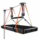 TRUSOON Rooftop Tent Hoist, 250 lbs Garage Ceiling Lift, 6-Pulley System