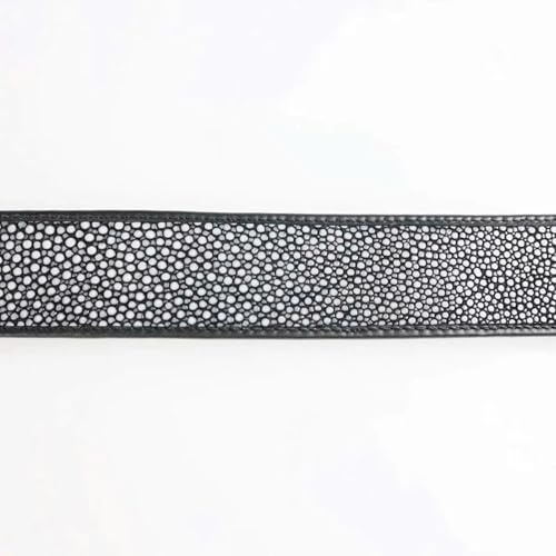 Genuine Stingray Quill Leather Skin Buckle Belts For Men, Real Stingray Shagreen Full Grain Leather Belt Men Wide 1.5"4