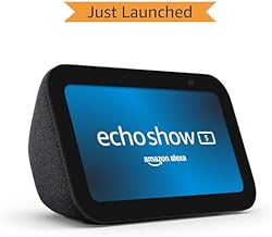 Amazon Echo Show 5 (latest model) | Smart display with Alexa, 2x bass speaker, clearer sound, camera for home