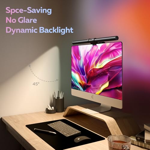 Image of Monitor Light Bar, USB Reading LED Task Lamp with Touch Control, No Screen Glare Dimmable Desk Lamp Computer Monitor Light Bar for Home Office Gaming,Work with Alexa and Google Assistant