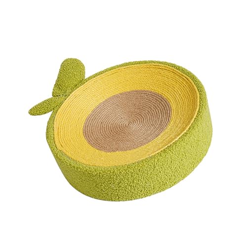 猫 ベッド 猫 爪研ぎ 爪とぎ 猫 マット 大型 天然サイザル麻 耐久 スクラッチャー ソファー 猫挽き おもちゃ ストレス解消 家具破壊防止 つめとぎ ベッド すり鉢型 滑り止め付き ペット用品 四季通用 天然素材 安全 無味 (アボカド)