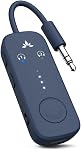 Avantree Relay – Airplane Bluetooth Adapter for AirPods, Bose & Wireless Headphones, Qualcomm Chip, aptX Adaptive & HD Audio Transmitter, 25Hrs Battery, 3.5mm AUX for Flight, Travel & Gym