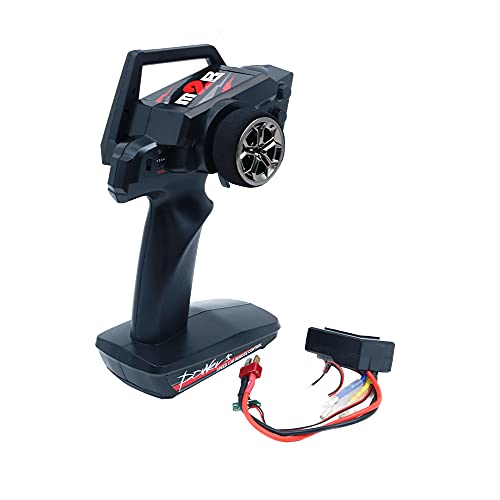 DollaTek WLtoys 1/12 RC Car Spare Parts Remote Control 12428-0343 V2 2.4G Controller with 3 in 1 RC Car Receiver Spare Parts Accessory