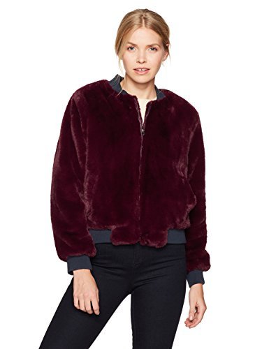 guess faux fur bomber jacket