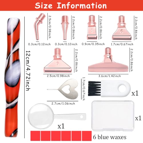 Image of Praise V Do Diamond Painting Art Drill Bead Dot Pick Pen Kit with Screw Stainless Steel Rose Metal Tip Nib Placer Roller Tool Accessories Ergonomic Stylus for 7D Diamond Paint Nail Art Red