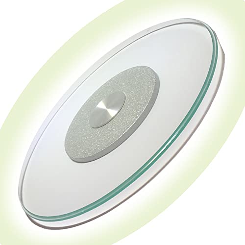 Plato Giratorio de Cristal para Cocina, de 71,1 cm, 81,9 cm y 101,6 cm, con rotación de 360°, Organizador para Mesa de Comedor, Plato Giratorio de encimera, Plato Giratorio Grande