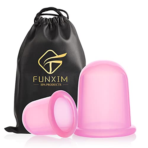 Funxim Ventouse Anti Cellulite Minceur, Silicone Médicale, Hypoallergénique, Simple d'utilisation - Limiter 15 minutes par jour, Soin beauté en silicone - Massage...