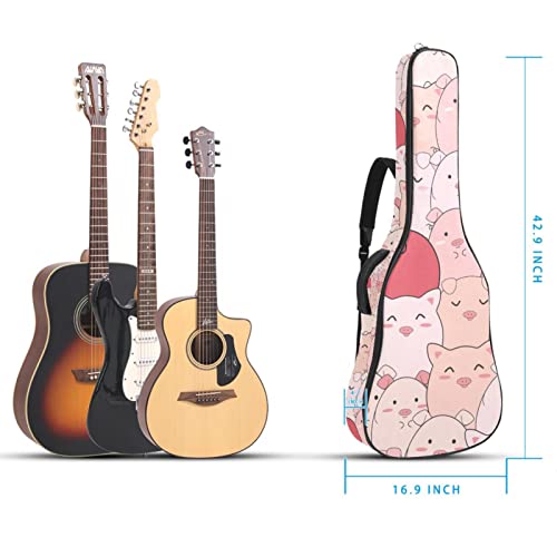Étui de guitare rembourré imperméable Oxford avec bandoulière réglable Motif cochons mignons - Les Beatles, Paul McCartney, John Lennon, RIngo Starr, George Harrison Étui de guitare rembourré imperméable Oxford avec bandoulière réglable Motif cochons mignons – Image 6