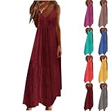 👗Einfach zu Kombinieren: Sommer A-Linie kleider für Frauen können zu jedem Outfit getragen werden, mit Sonnenbrille, Schmuck, Strandhut, Absatzschuhen und Sandalen können Sie die Urlaubskleider auch im Alltag gut aussehen lassen. Dieser knielanges Kleid für täglichen Gebrauch, Strand, Party, Hochzeit, Urlaub, Zuhause, Büro, Schule, Einkaufen, Reisen. Geeignet für Frühling, Sommer und Herbst